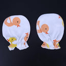 5Pair Soft Cotton Baby Gloves Four Seasons Gloves Newborn Safety Gloves Newly