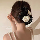 Camellia Catch Clip Bow Side Clip Shark Clip Strongly Fixed Headwear