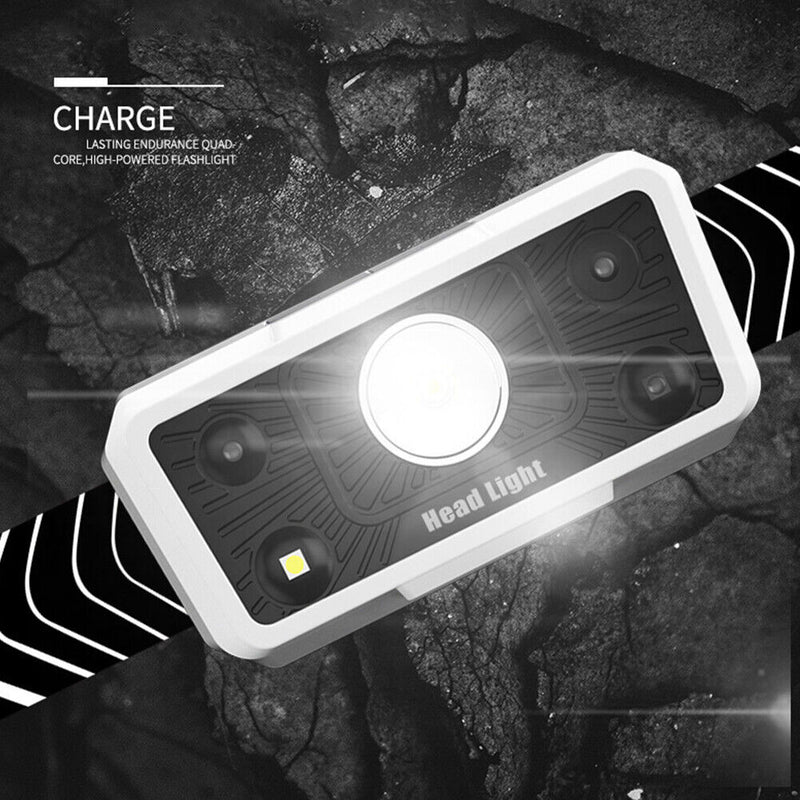 #A Wave Induction XPE LED Headlamp Outdoor Safety Headlight for Camping Fishing