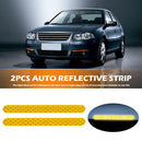2x Car Reflector Stickers Rearview Mirror Reflective Warning Tape (Yellow) Newly