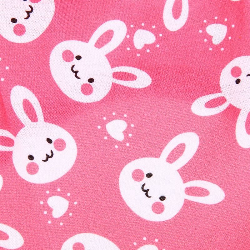 Summer Puppy Small Dog Vest Clothes Pet Shirt (Rabbit Rose Red)(L)