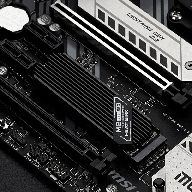M.2 Solid State Hard Disk Heatsink Heat Radiator for PCIE 2280 SSD (Black)