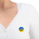Ukraine Ukrainian Map Flag Symbol Round Styles Clothes Pins 5.8cm Newly