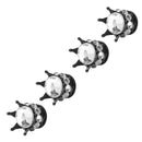 4pcs Auto Car Bling Rhinestone Black Crown Wheel Tire Valve Caps (White) Newly