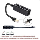 Ethernet Cable Adapter Connector 1 to 3 Port Coupler Extender for Cat 6e Cat 6