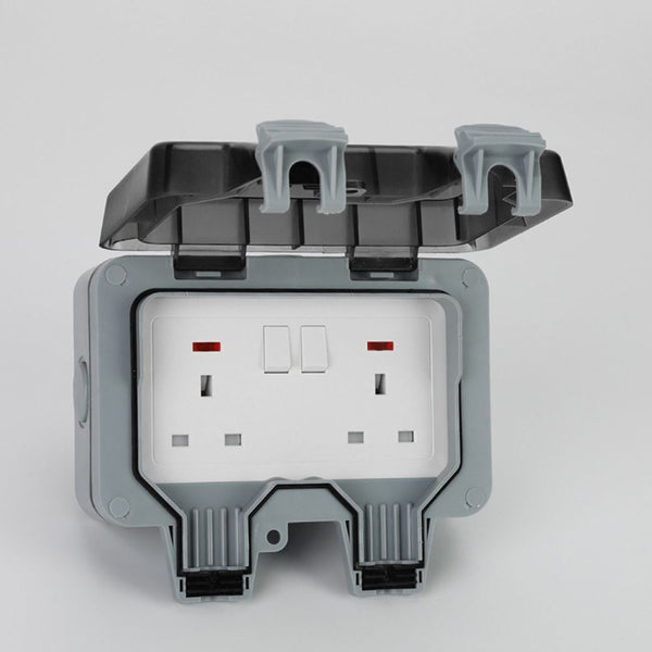Waterproof Switched Double Socket Power Socket Wall Socket Electrical Outlet