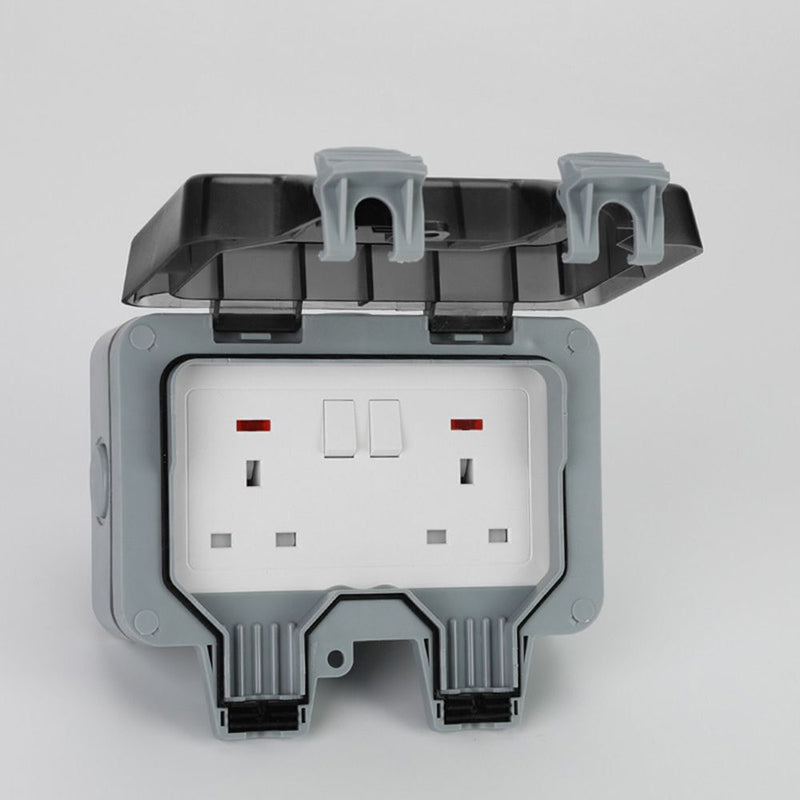Waterproof Switched Double Socket Power Socket Wall Socket Electrical Outlet