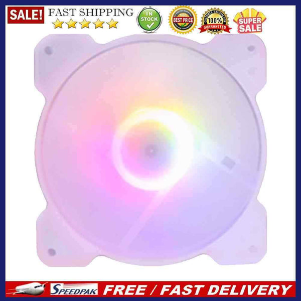 Lanshuo Lanshuo 12cm Computer Cooling Fan Quiet CPU RGB LED Light Chassis Cooler