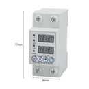 230V Adjustable Digital Over Under Voltage Current Protective Limit (40A)