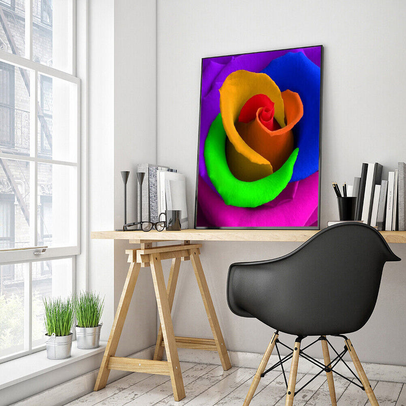 5D DIY Diamond Painting Color Flowers Full Drill Art Pictures Rhinestone Gift