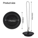 Silicone Round Sewer Drain Cover With Chain Water Sink Plug Bathtub Stopper