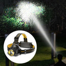 LED Headlamp Camping Head-mounted Flashlight Built-in 1200mAh Lithium Batte