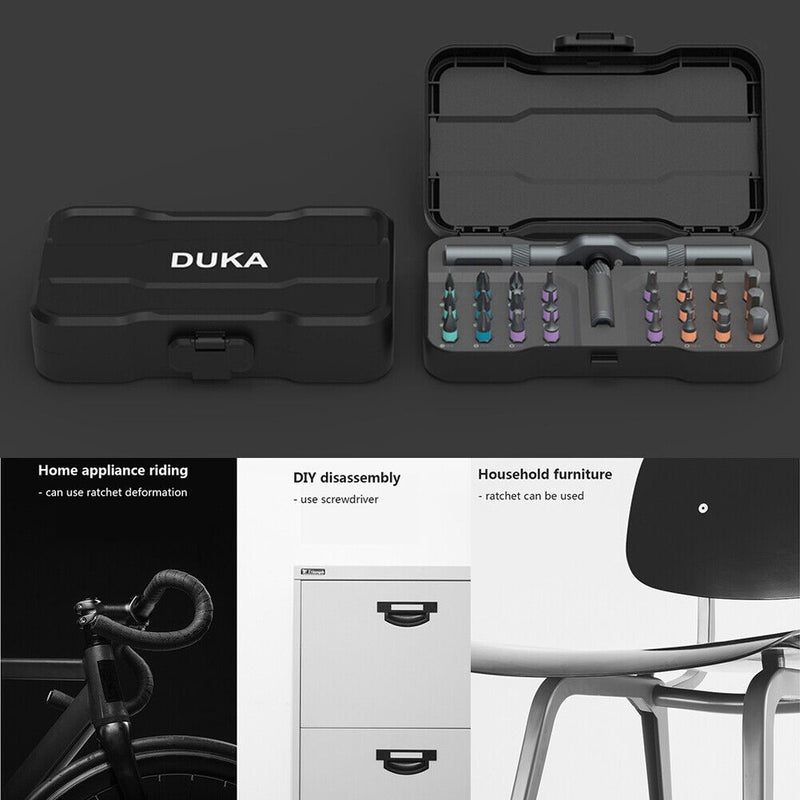 25pcs 24 in 1 Dismountable Screwdriver Set Magnetic Ratchet Wrench Hand Tool Kit