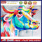 Animals Oil Painting Kit by Numbers Lion Bull Dolphin Tiger Coded Hand Drawing