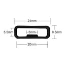 10x Silicone Band Keeper Loop for Garmin Fenix 6S Pro 6S 5S Plus 5S (Black)