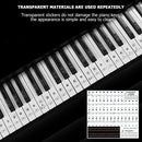 Transparent PVC Key Stickers for 37 49 54 61 88 Keys Electronic Keyboard Piano
