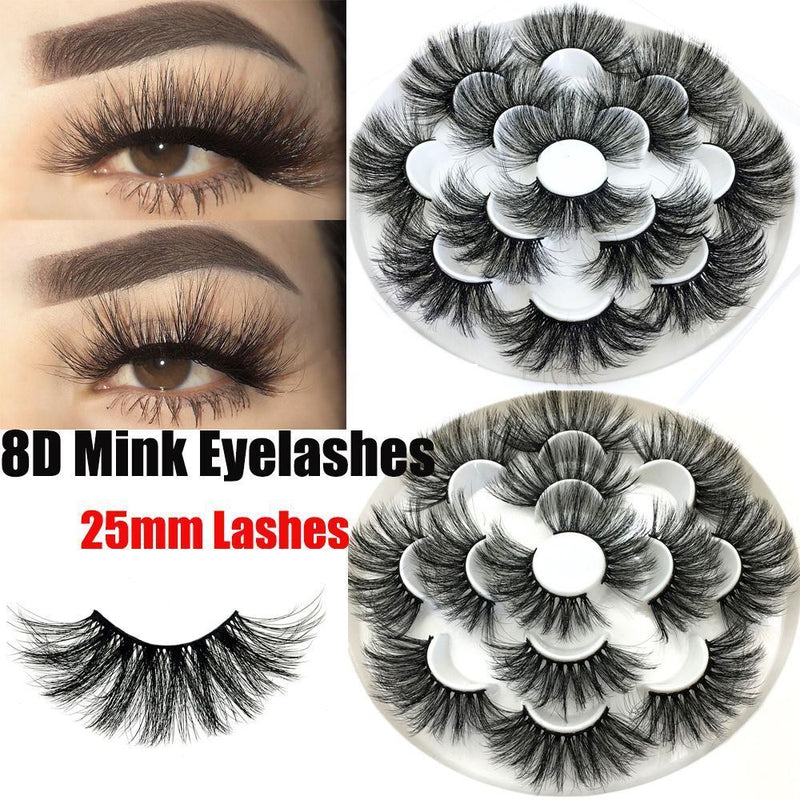 Dramatic Long Handmade 25mm Lash Lash Extension 8D Mink False Eyelashes