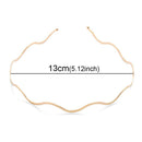 Accessories Geometric Thin Headbands Wave Bending Hair Hoop Metal Headdress