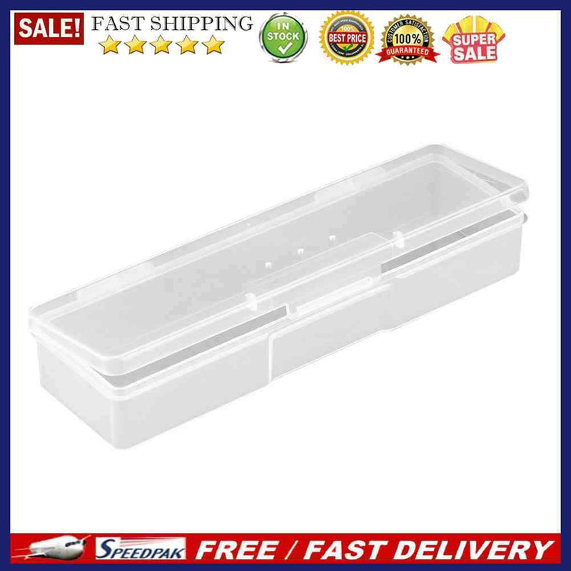 Plastic Nail Art Accessories Storage Box Translucent Decor Organizer Case