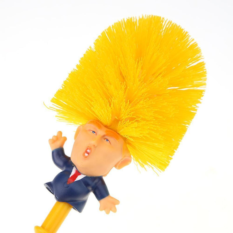 3pcs Creative Plastic Trump Toilet Brushes Bath Sink Nightstool Cleaner