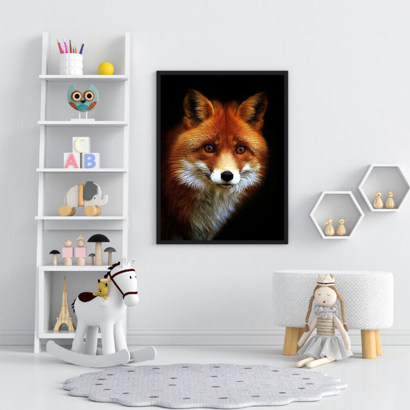 Fox Frameless Picture Oil Paint By Numbers Hand Painted Picture Room Decora