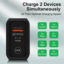 25W PD QC3.0 Mobile Phone Wall Charging USB Type C Fast Charger (Black US)