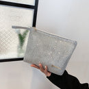 Women Rhinestone Sequin Clutch Bag Casual Card Purse Zipper Handbag Money Hol