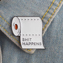 Roll Paper Pin Brooches White Badges Lapel Jacket Boys Girl Clothes Decor Gif