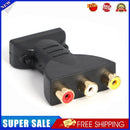 HDMI-compatible Male to 3 RCA Female Composite AV Audio Video Adapter Conve