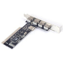 480Mb/s 4 Ports PCI to USB 2.0 Adapter PCI Controller Cards Desktop Accessories