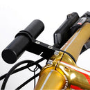 Bike Handlebar Extender Aluminum Alloy Bicycle Bracket Light Holder (Black)