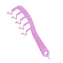 Z Shape Hair Slit Comb Curly Bangs Styling Puff Hair Brush Beauty (Purple)