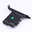 PCI-E to USB 3.0 2 Port PCI Express Expansion Card 19-Pin Power Connector Newly