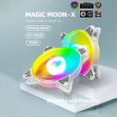 COOLMOON 12cm 5V PWM Cooling Fan Desktop PC Case ARGB CPU Radiator (Black)