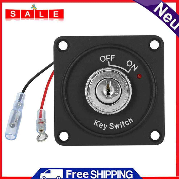 ON/OFF 2 Position Key Switch DC 12V 10A Marine Boat Ignition Switch with 2 Keys