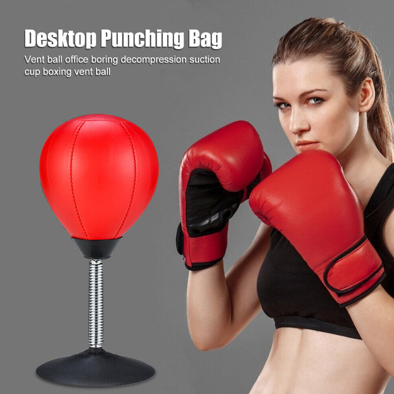 Desktop Punching Bag Suction Cup Stress Burster Relief Ball with Pump for Office
