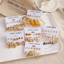 Women Women Gift Earrings Jewelry Drop Earrings Set Geometric Zircon Earring
