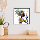 Cross Stitch Stamped Canvas 11CT Needlework Kit Abstract Flower Beauty DIY Craft