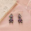 Fashion Copper Spaceman Stud Earrings Hanging Drop Earrings Female Jewelry
