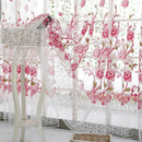Peony Curtain Living Room Bedroom Home Door Window Curtain (Pink) Newly