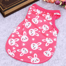 Summer Puppy Small Dog Vest Clothes Pet Shirt (Rabbit Rose Red)(S) Newly