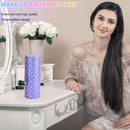 PU Leather Star Printing Makeup Brush Holder Portable Cosmetic Cup (Purple)