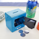 Money Boxes Combination Lock Coin Saving Storage Box Code Cash Case (Blue) Newly