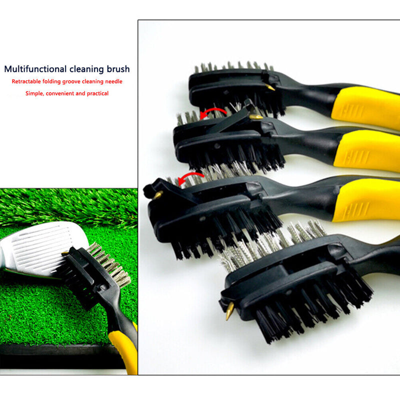 Golf Club Brush Groove Cleaning Brush Two Sided Golf Putter Wedge Ball Cleaner