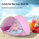 Portable Kids Baby Games Beach Tent Build Outdoor Swimming Pool (Pink)