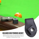 Portable Snooker Cue Chalk Leather Clip Powder Holder Billiards Accessories