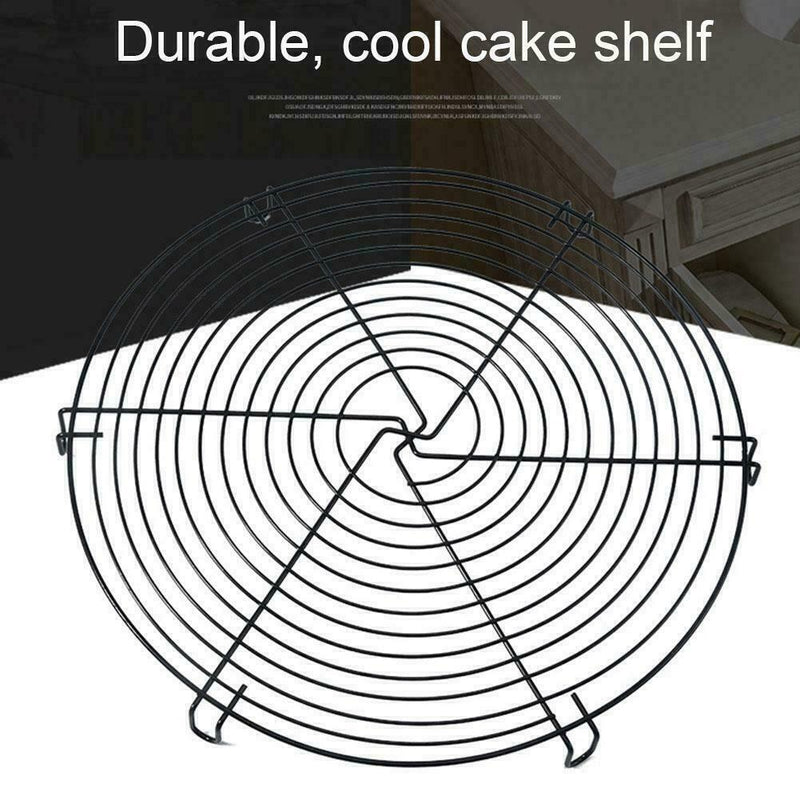 Nonstick Cake Cooling Racks Round Baking Steel Wire Grid Cooling Tools E6P5