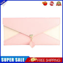 Leaf Long Wallet Women PU Card Holder Hit Color Money Bag Coin Purse (Pink)