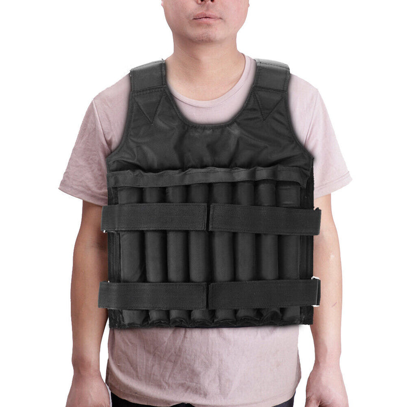 15kg Adjustable Loading Weighted Vest Gym Boxing Running Training Sand Waistcoat