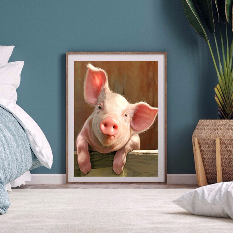 40x50cm Pig Painting By Numbers DIY Canvas Wall Picture Hand Painted Home Dec